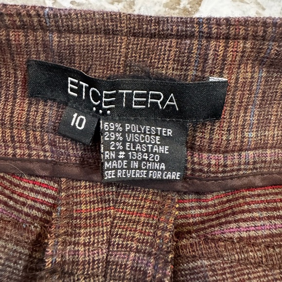 Etcetera Multicolor Plaid Trousers - Picture 8 of 8